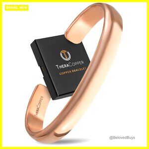 Handmade Pure Copper Cuff Bracelet Adjustable Fit Unisex Tibetan